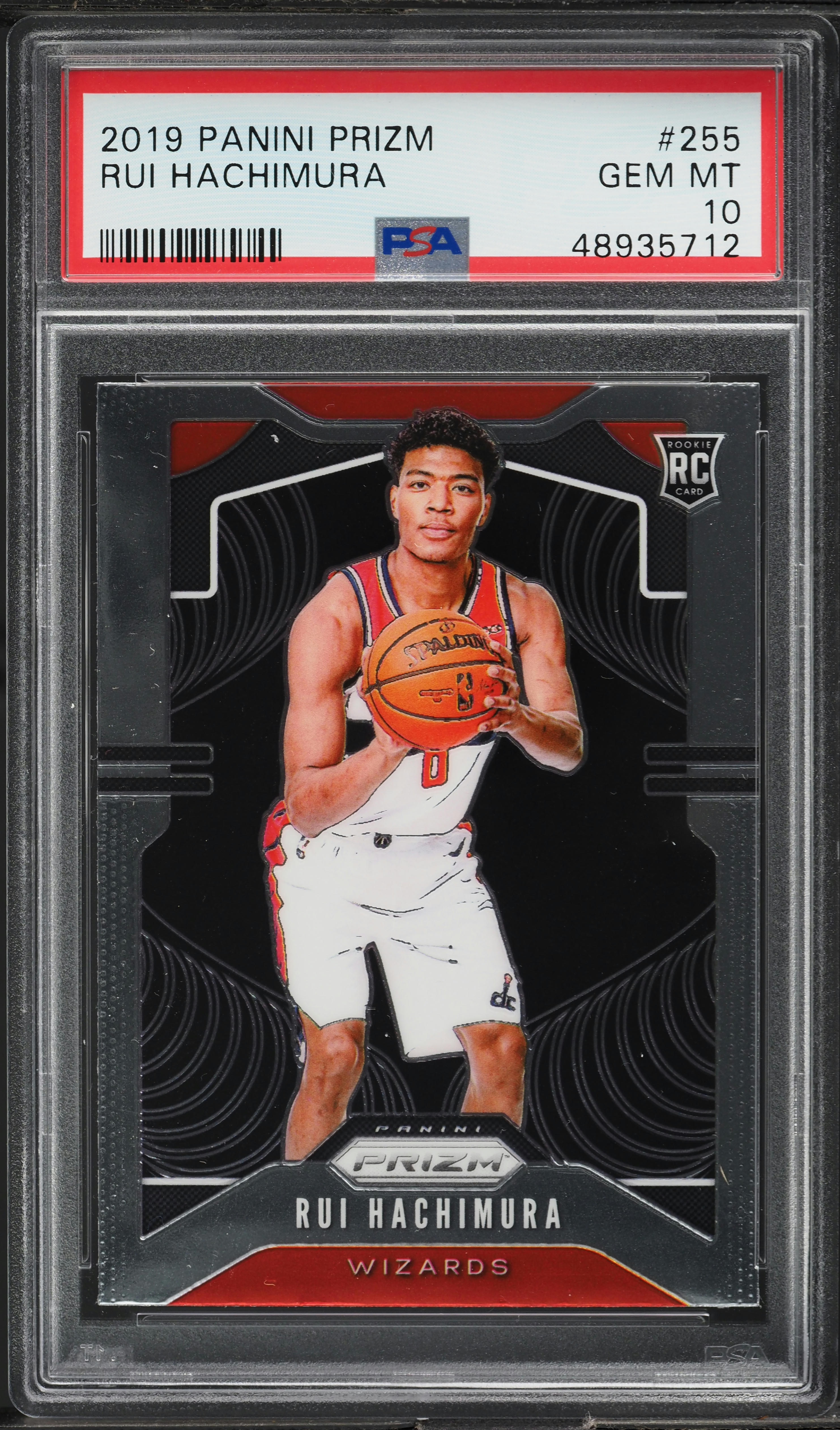 2019 Panini Prizm Rui Hachimura ROOKIE #255 PSA 10 GEM MINT on