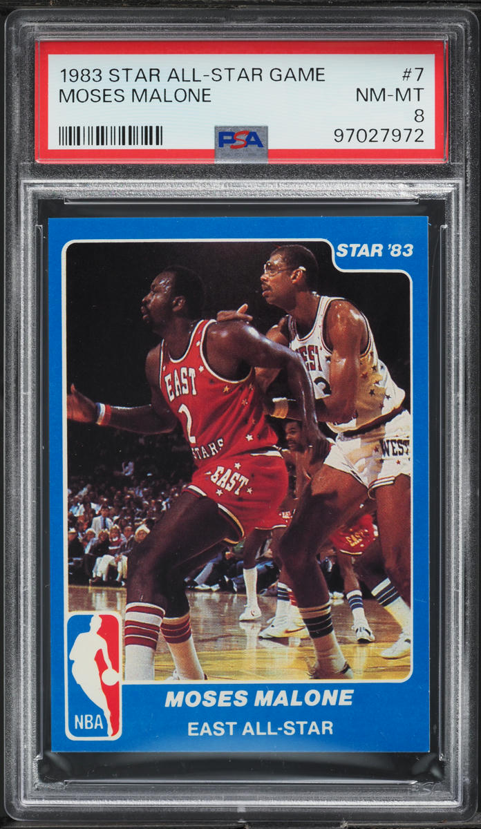 1983 Star Basketball All-Star Game Moses Malone #7 PSA 8 NM-MT