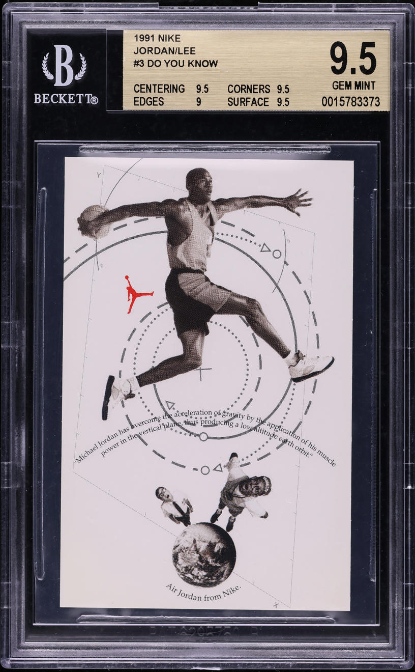 1991 Nike Do You Know Michael Jordan & Spike Lee #3 BGS 9.5 GEM MINT