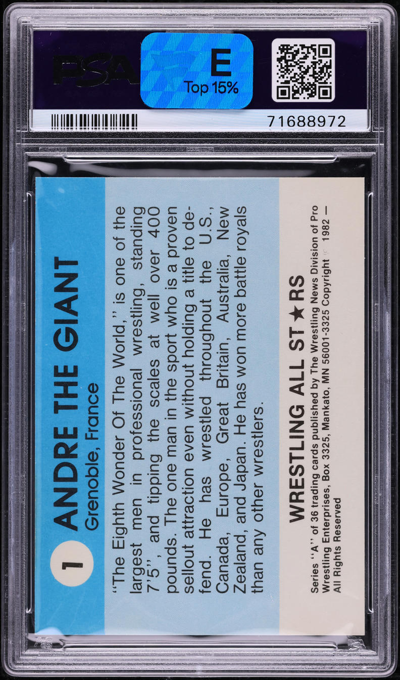 1982 Wrestling All-Stars Series A Andre The Giant #1 PSA 7 NRMT