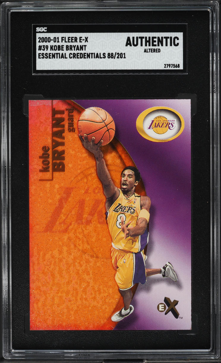 2000 Fleer E-X Essential Credentials Kobe Bryant /201 #39 SGC ALTERED AUTH
