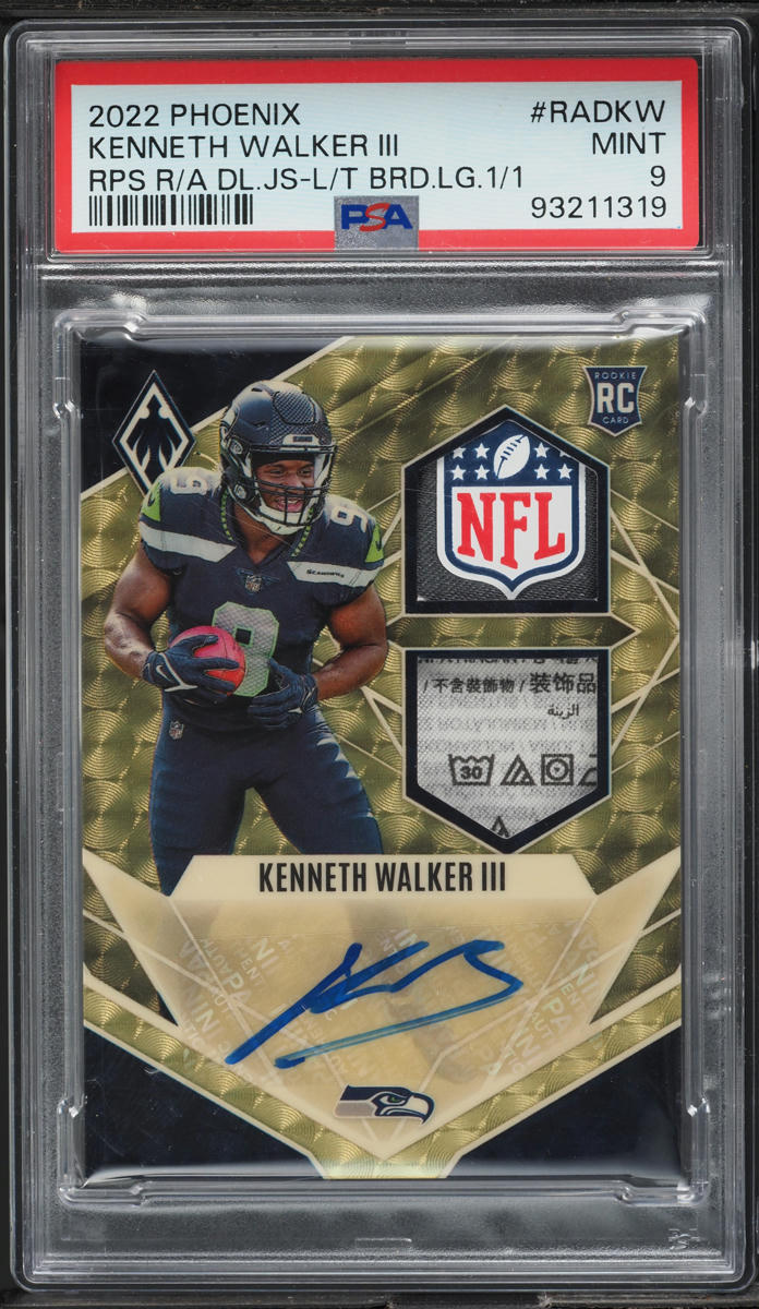 2022 Panini Phoenix Kenneth Walker III ROOKIE PATCH AUTO 1/1