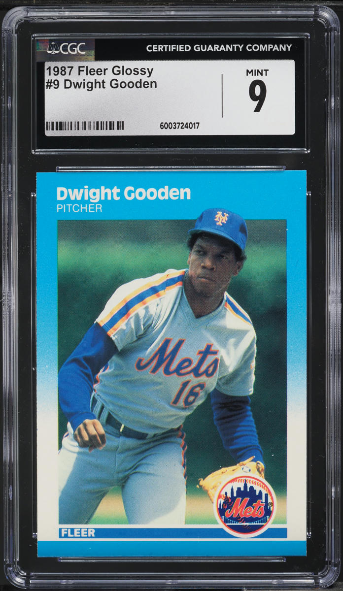 1987 Fleer Glossy Dwight Gooden #9 CGC 9 MINT
