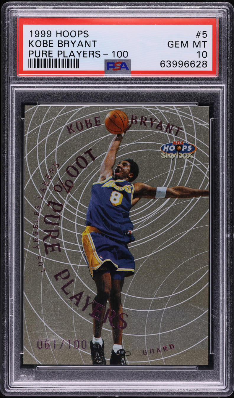 1999 Hoops Pure Players Kobe Bryant /100 #5 PSA 10 GEM MINT