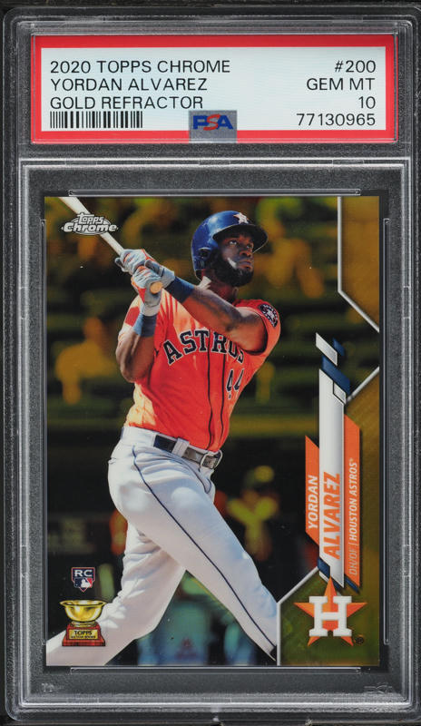 2020 Topps Chrome Gold Refractor Yordan Alvarez ROOKIE /50 #200