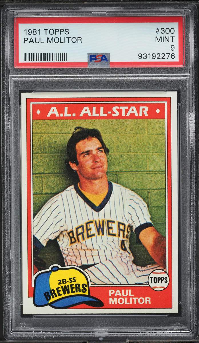 1981 Topps Paul Molitor ALL-STAR #300 PSA 9 MINT