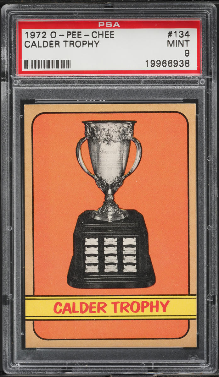 1972 O-Pee-Chee Hockey Calder Trophy #134 PSA 9 MINT