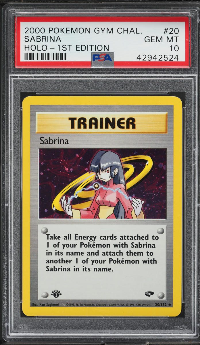 2000 Pokemon Gym Challenge 1st Edition Holo Sabrina #20 PSA 10 GEM MINT