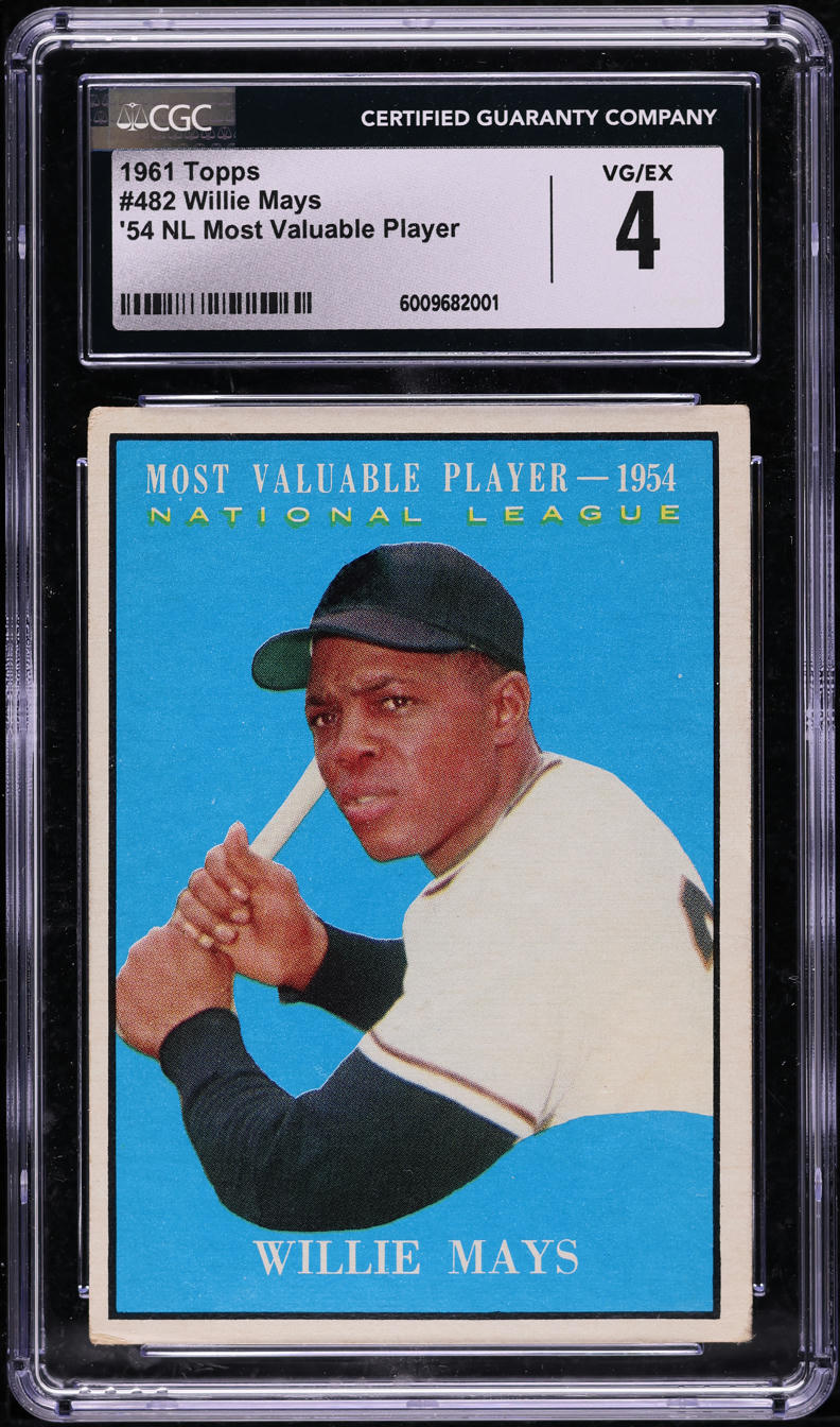 1961 Topps Willie Mays '54 NL MVP #482 CGC 4 VGEX