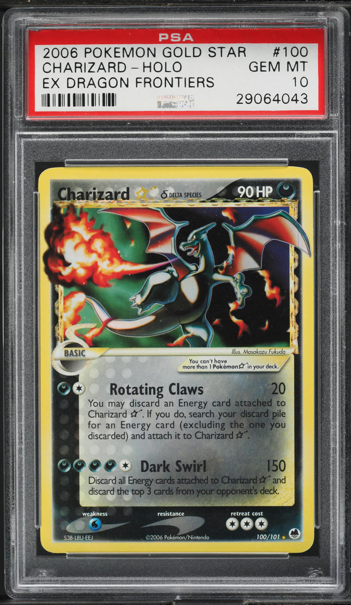 2006 Pokemon EX Dragon Frontiers Holo Charizard Gold Star #100 PSA 10 GEM MINT