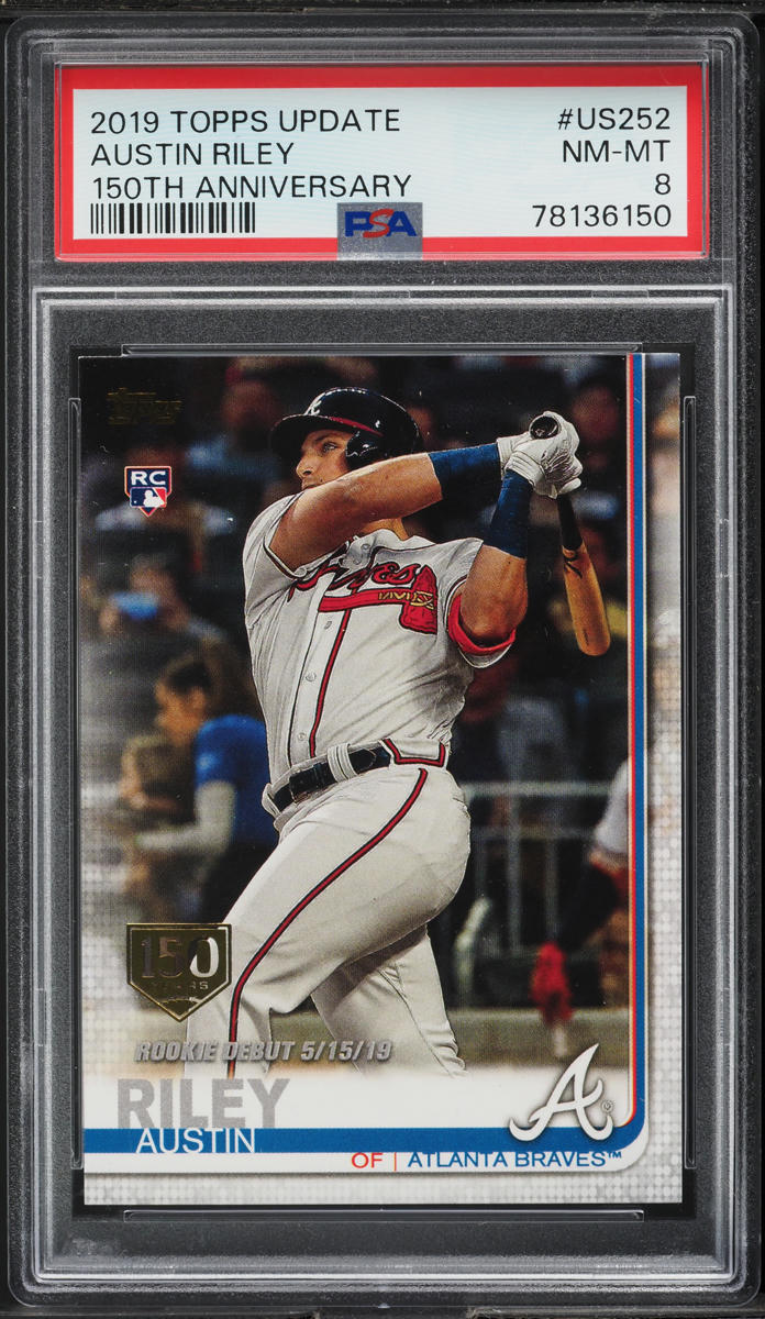 2019 Topps Update 150th Anniversary Austin Riley ROOKIE #US252 PSA 8 NM-MT