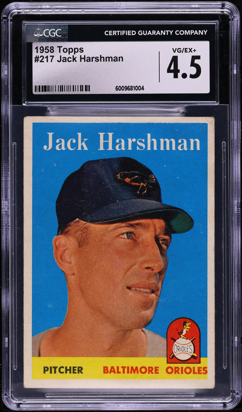 1958 Topps Jack Harshman #217 CGC 4.5 VGEX+