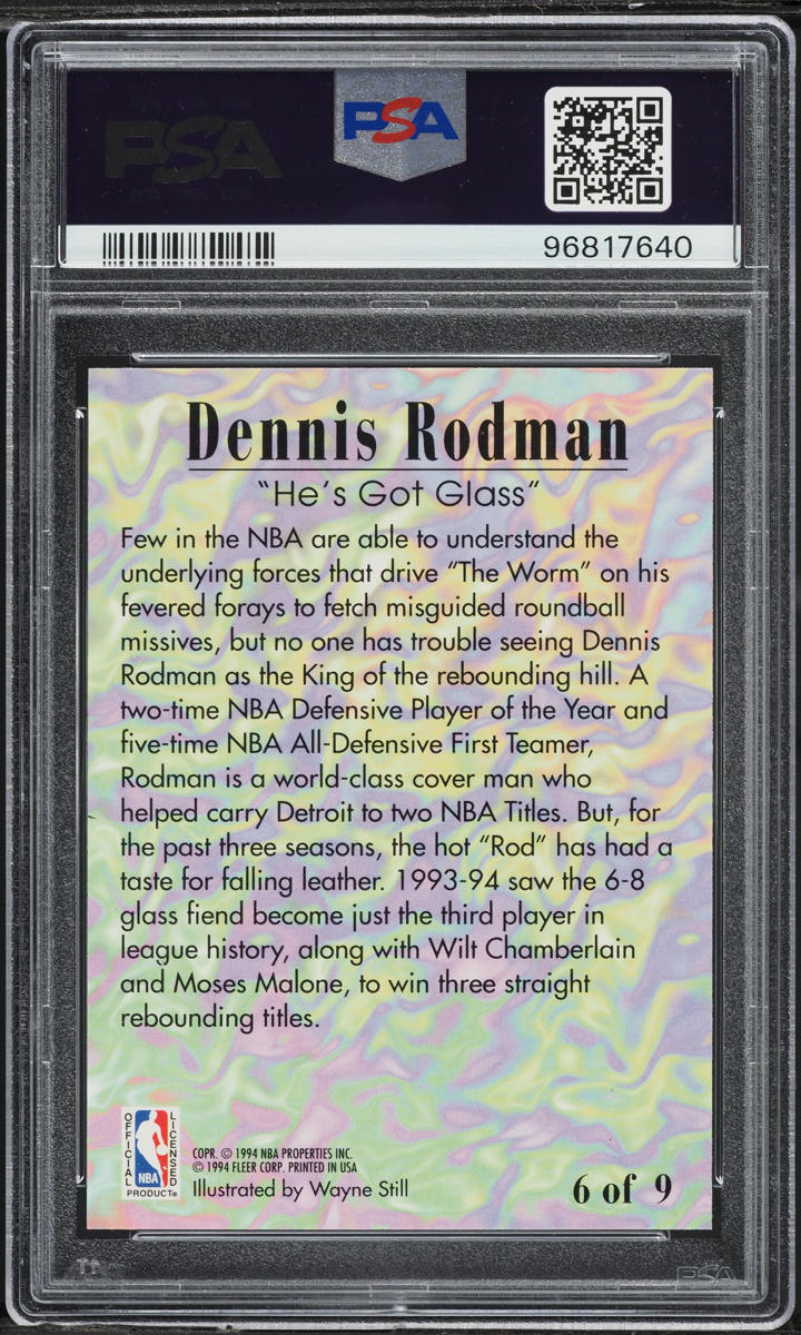 1994 Fleer Pro-Visions Dennis Rodman #6 PSA 10 GEM MINT