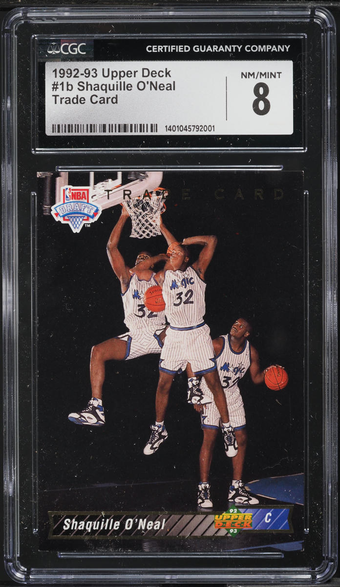 1992 Upper Deck Basketball Shaquille O'Neal ROOKIE #1 CGC 8 NM-MT