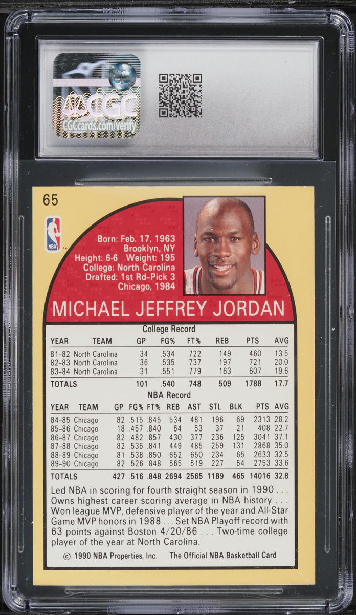 1990 Hoops Michael Jordan #65 CGC 4.5 VGEX+