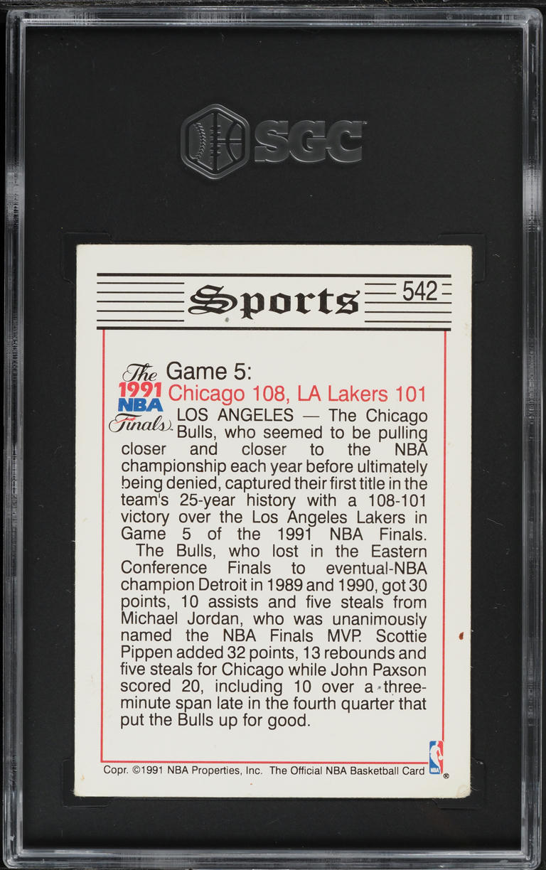 1991 Hoops Tribune Chicago Bulls #542 SGC 3 VG