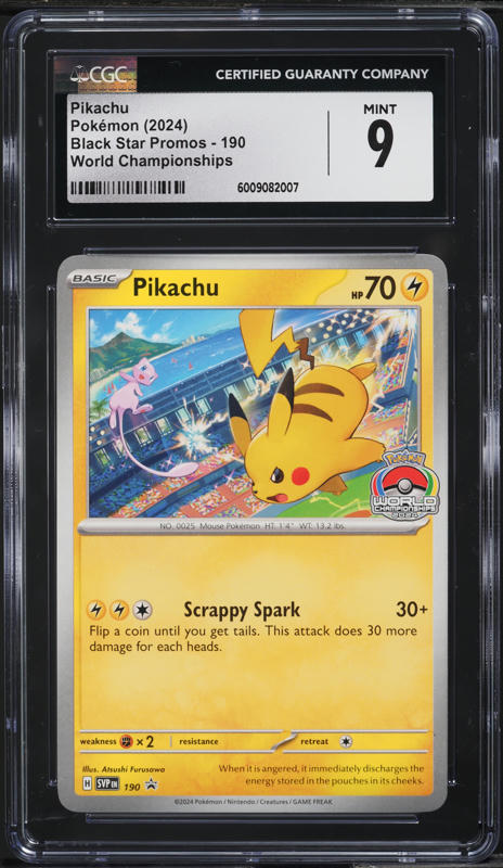2024 Pokemon SV Black Star Promo World Championships Pikachu #190