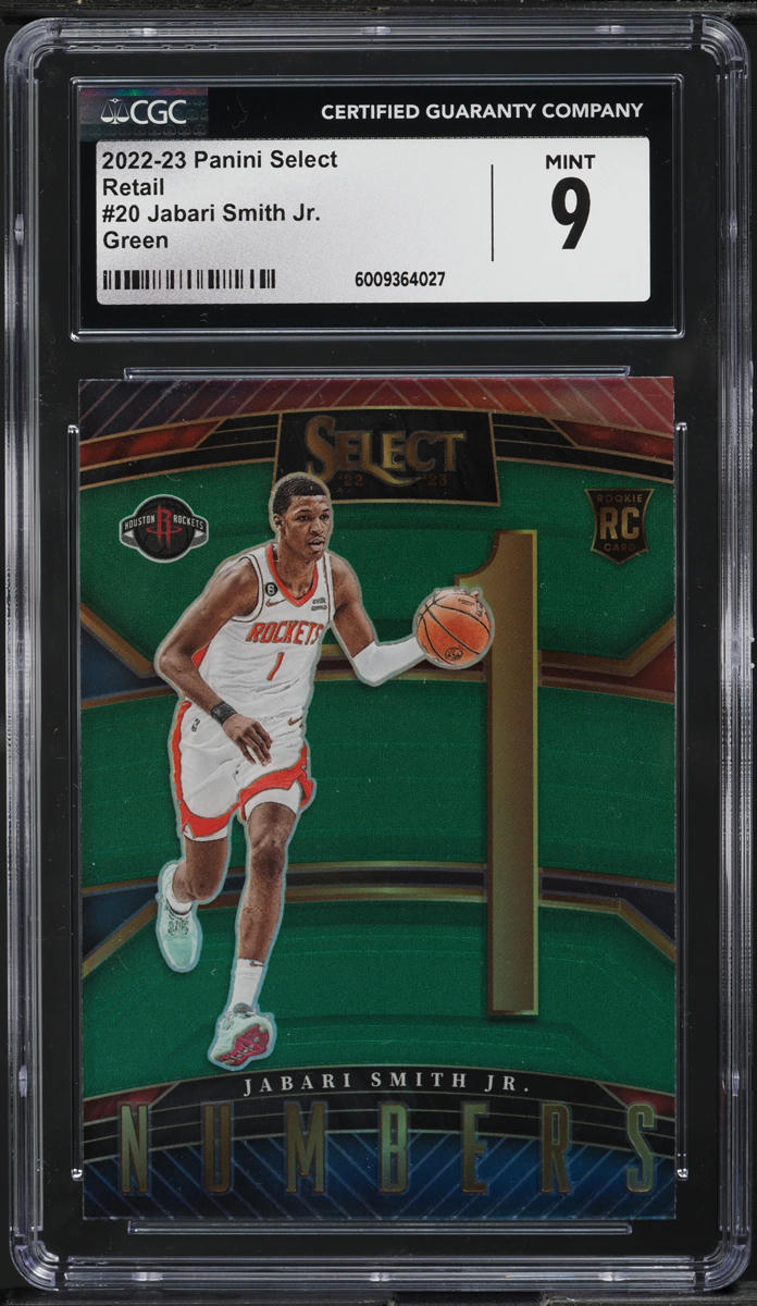 2022 Select Numbers Green Jabari Smith Jr. ROOKIE #20 CGC 9 MINT