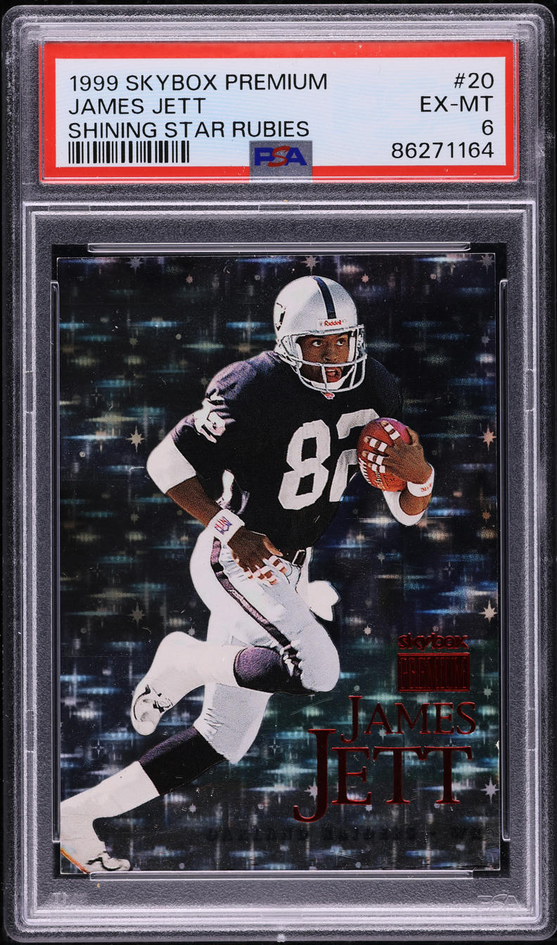 1999 Skybox Premium Shining Star Rubies James Jett /30 #20 PSA 6 EXMT