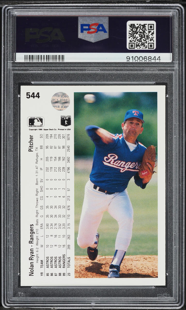 1990 Upper Deck Nolan Ryan #544 PSA 7 NRMT