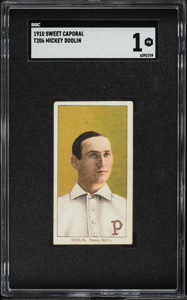 1910 T206 Mickey Doolin SGC 1 PR