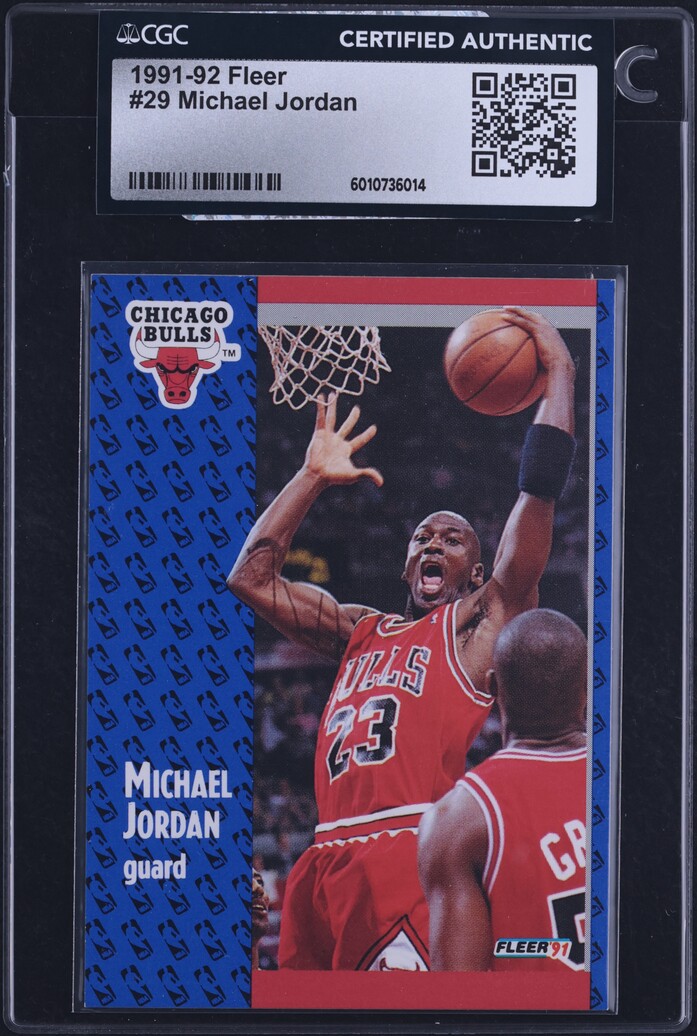 1991 Fleer Basketball Michael Jordan #29 CGC AUTH