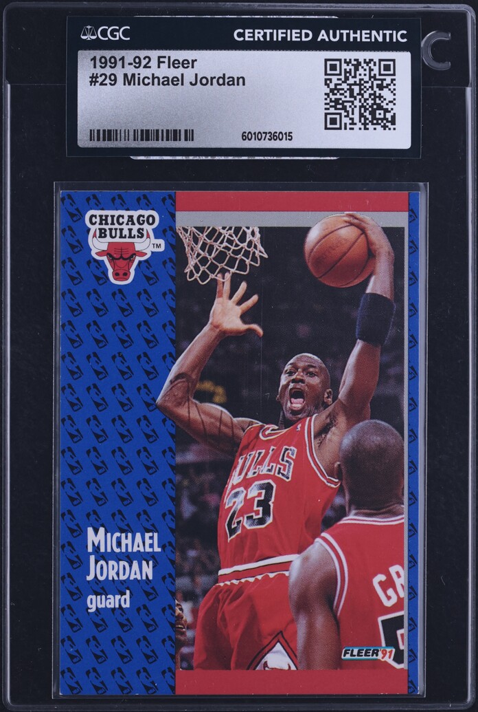 1991 Fleer Basketball Michael Jordan #29 CGC AUTH