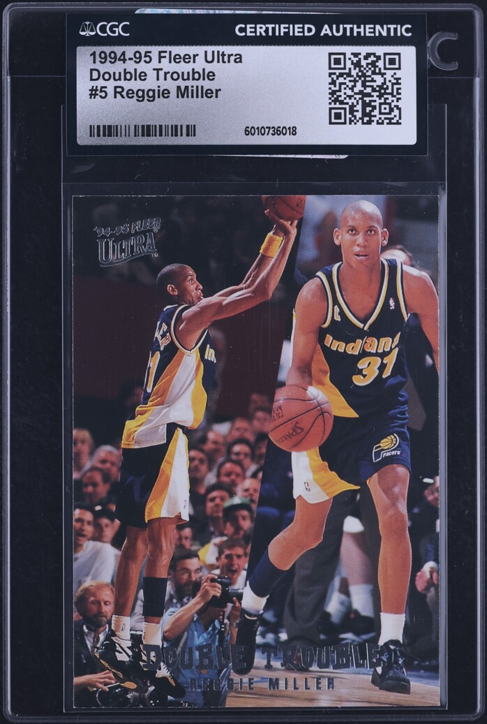 1994 Ultra Double Trouble Reggie Miller #5 CGC AUTH