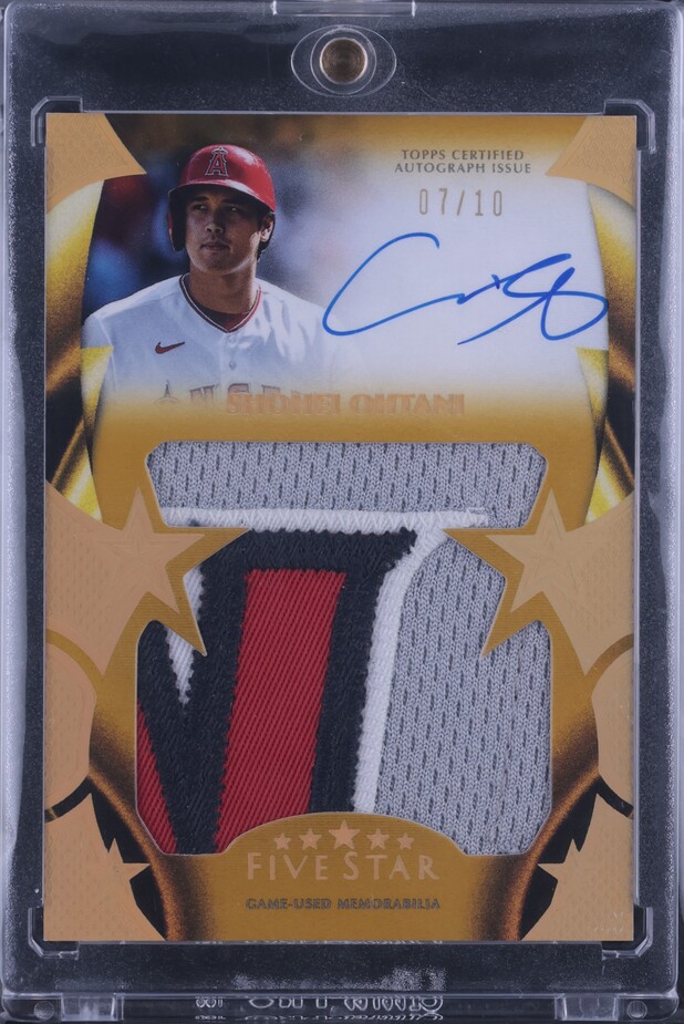 2023 Topps Five Star Gold Shohei Ohtani GAME-USED PATCH AUTO /10 #FSJP-SO CGC AUTH