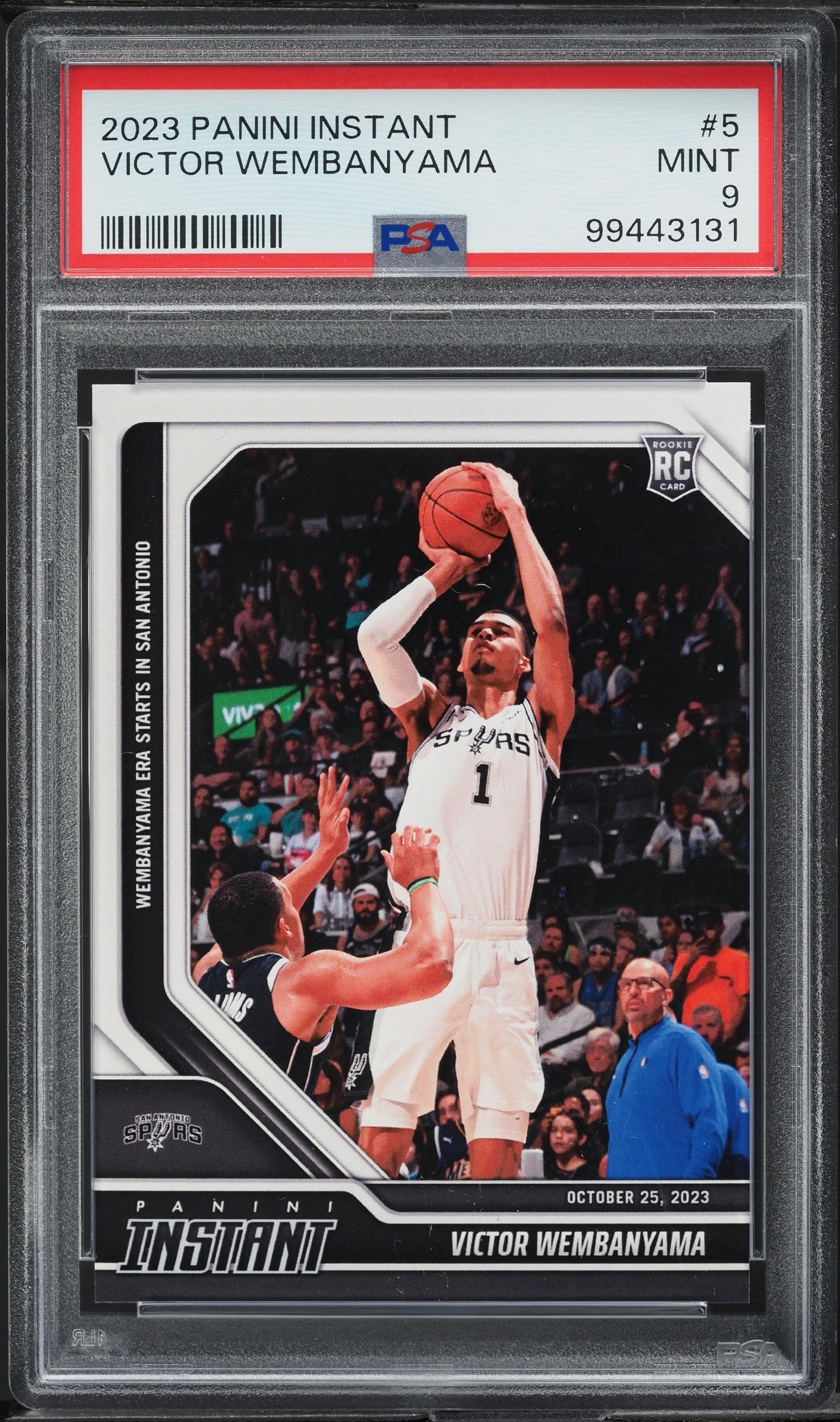2023 Panini Instant Victor Wembanyama ROOKIE #5 PSA 9 MINT on