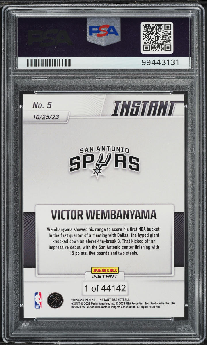 2023 Panini Instant Victor Wembanyama ROOKIE #5 PSA 9 MINT
