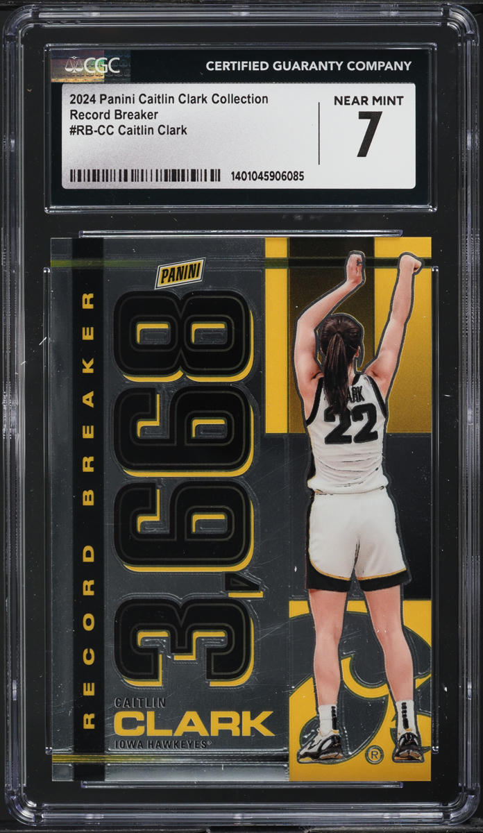 2024 Panini Collection Record Breaker Caitlin Clark #RB-CC CGC 7 NRMT