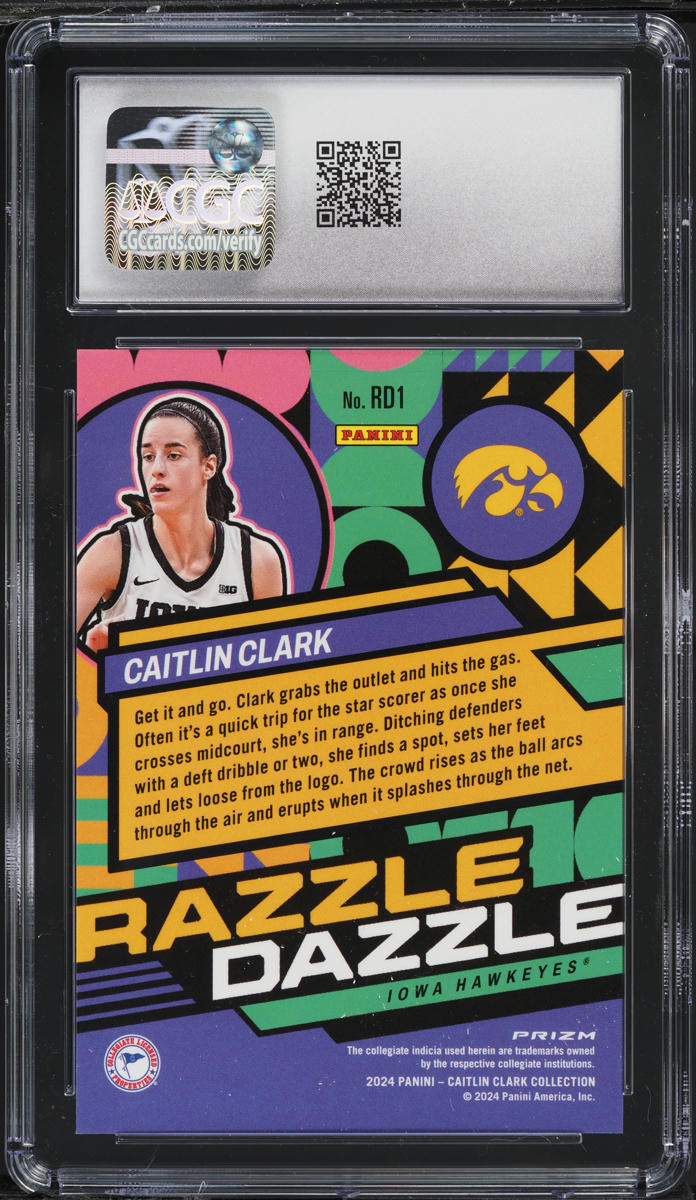 2024 Panini Collection Razzle Dazzle Caitlin Clark #RD1 CGC 10 GEM MINT