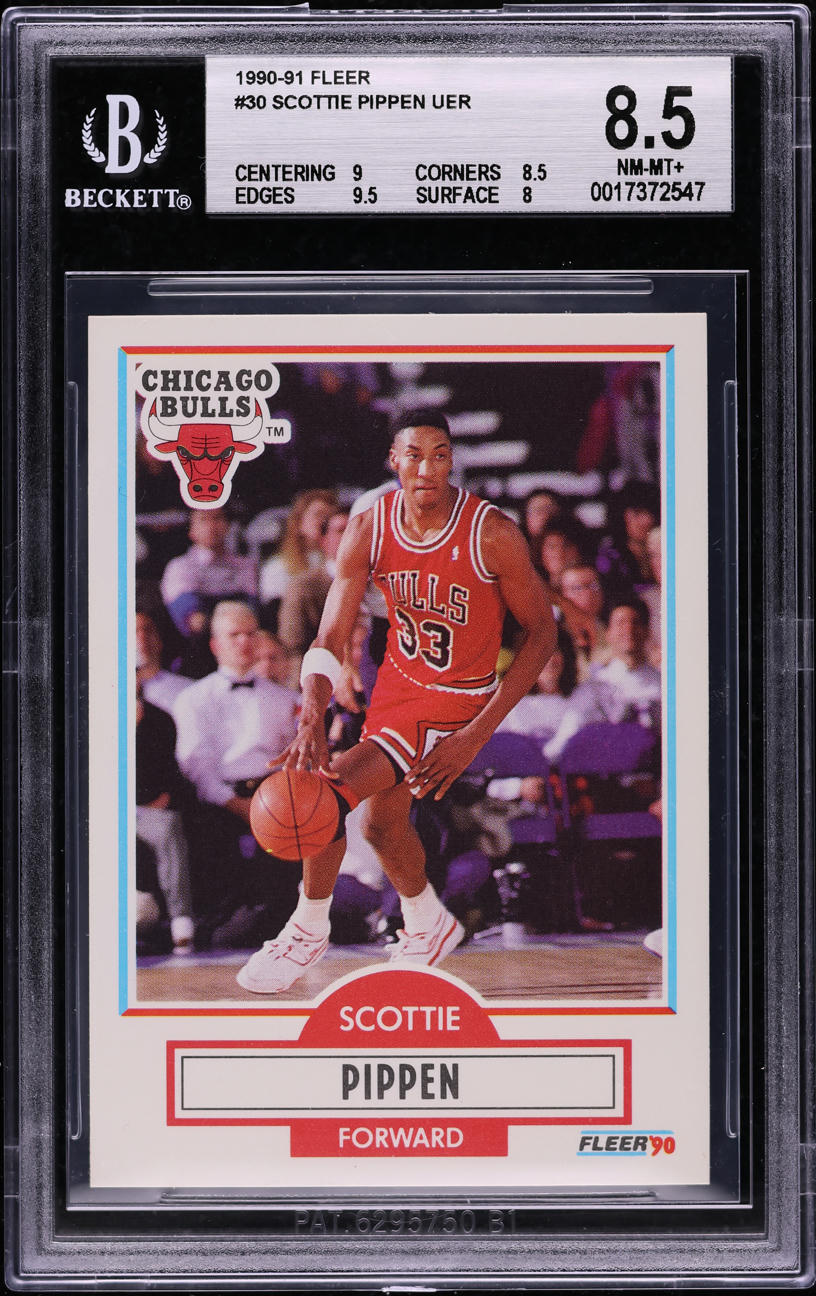 1990 Fleer Basketball Scottie Pippen #30 BGS 8.5 NM-MT+
