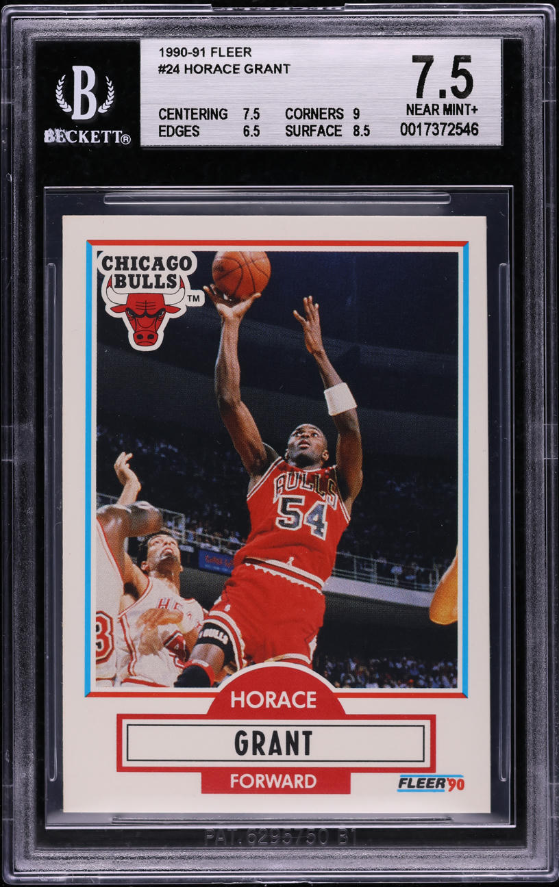 1990 Fleer Basketball Horace Grant #24 BGS 7.5 NRMT+