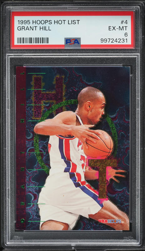 1995 Hoops Hot List Grant Hill #4 PSA 6 EXMT on Fanatics Collect