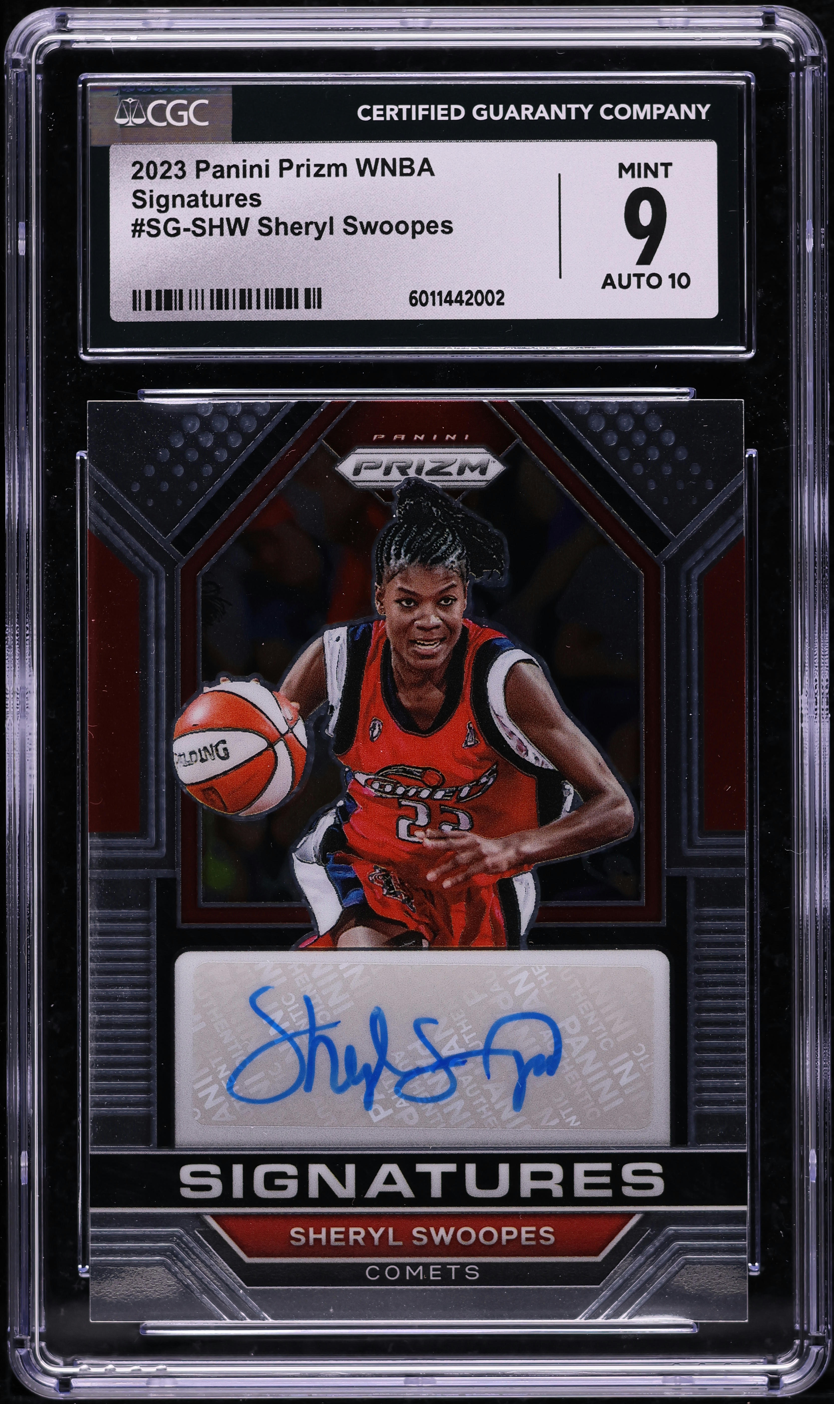 2023 Panini Prizm WNBA Sheryl Swoopes AUTO #SG-SHW CGC 9 MINT on