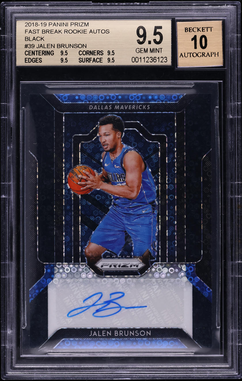 2018 Panini Prizm Fast Break Black Jalen Brunson ROOKIE AUTO 1/1