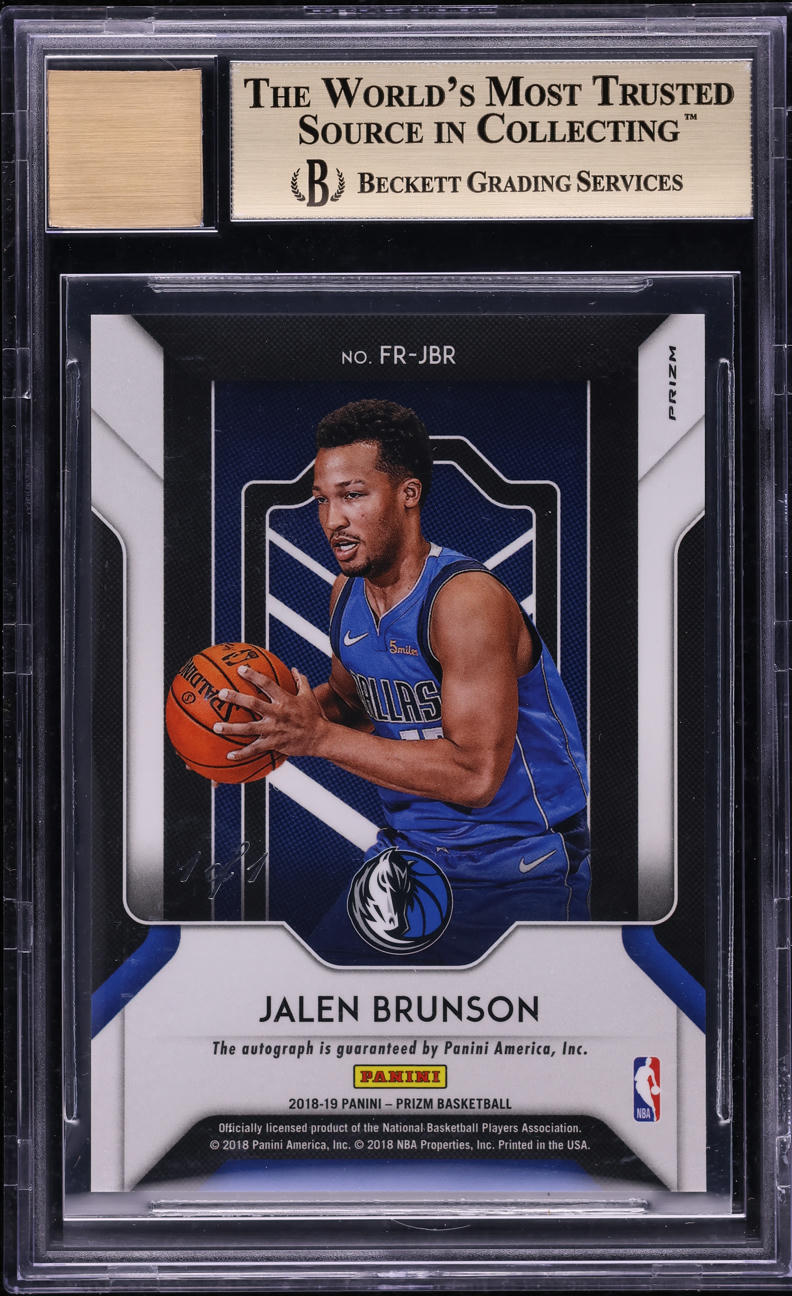 2018 Panini Prizm Fast Break Black Jalen Brunson ROOKIE AUTO 1/1