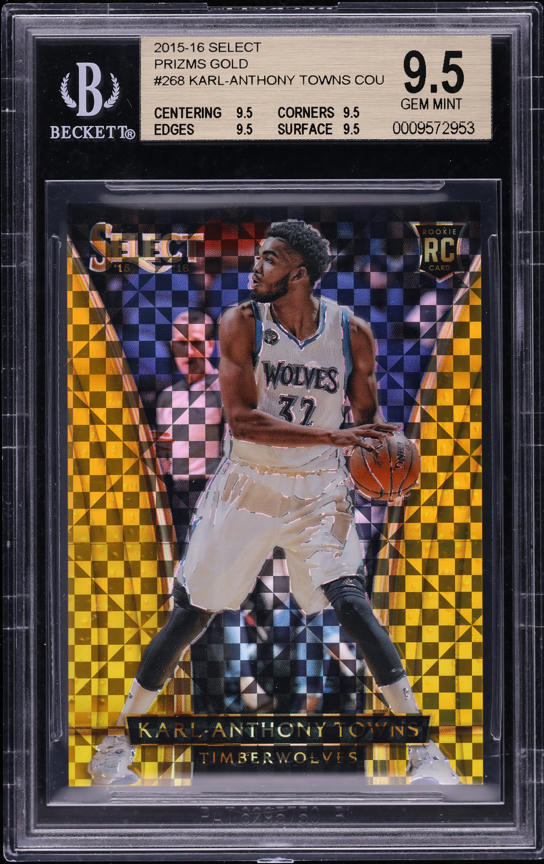 2015 National Treasures Karl-Anthony Towns ROOKIE RC PATCH AUTO
