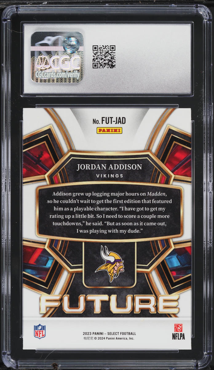 2023 Select Future Jordan Addison ROOKIE #FUT-JAD CGC 10 GEM MINT