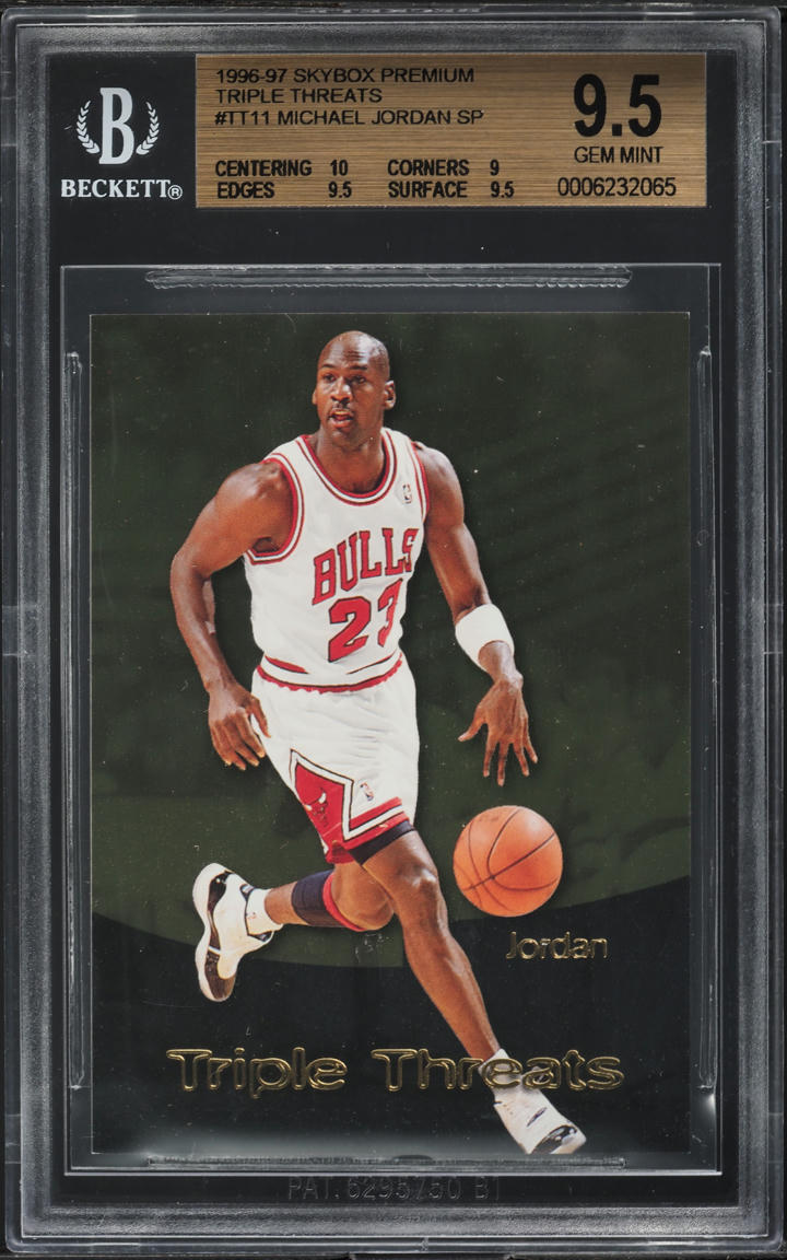 1996 Skybox Premium Triple Threats Michael Jordan #TT11 BGS 9.5 GEM MINT