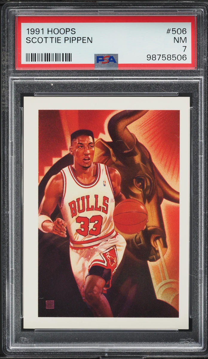 1991 Hoops Scottie Pippen #506 PSA 7 NRMT