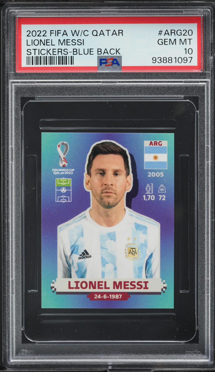 2022 Panini FIFA World Cup Qatar Stickers Blue Back Lionel Messi