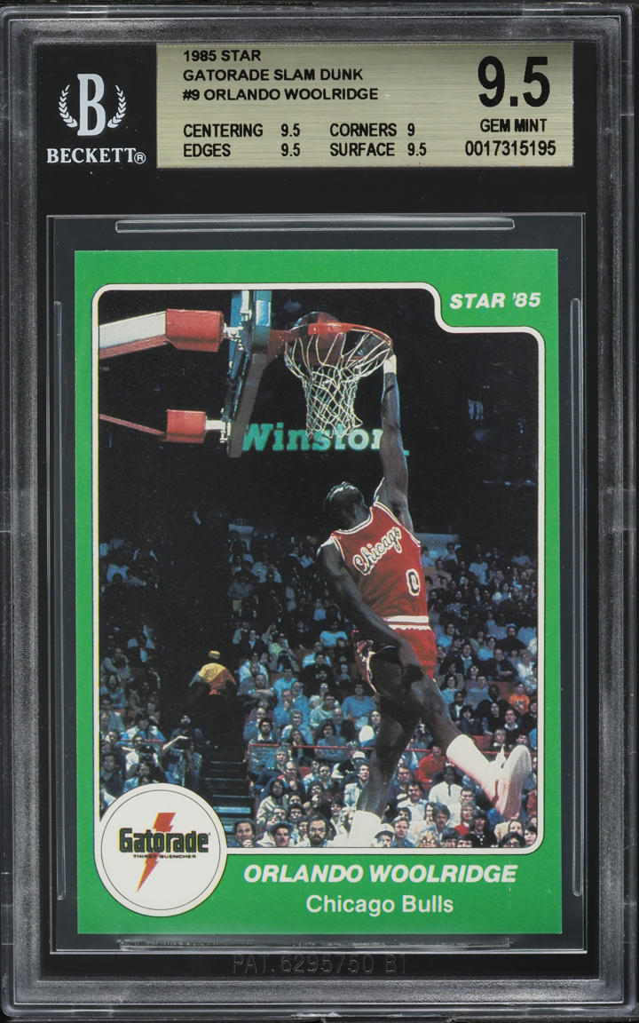 1985 Star Gatorade Slam Dunk Orlando Woolridge ROOKIE #9 BGS 9.5 GEM MINT