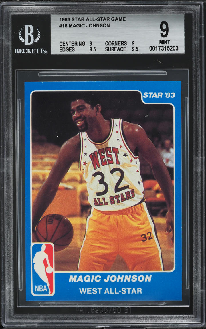 1983 Star All-Star Game Magic Johnson #18 BGS 9 MINT