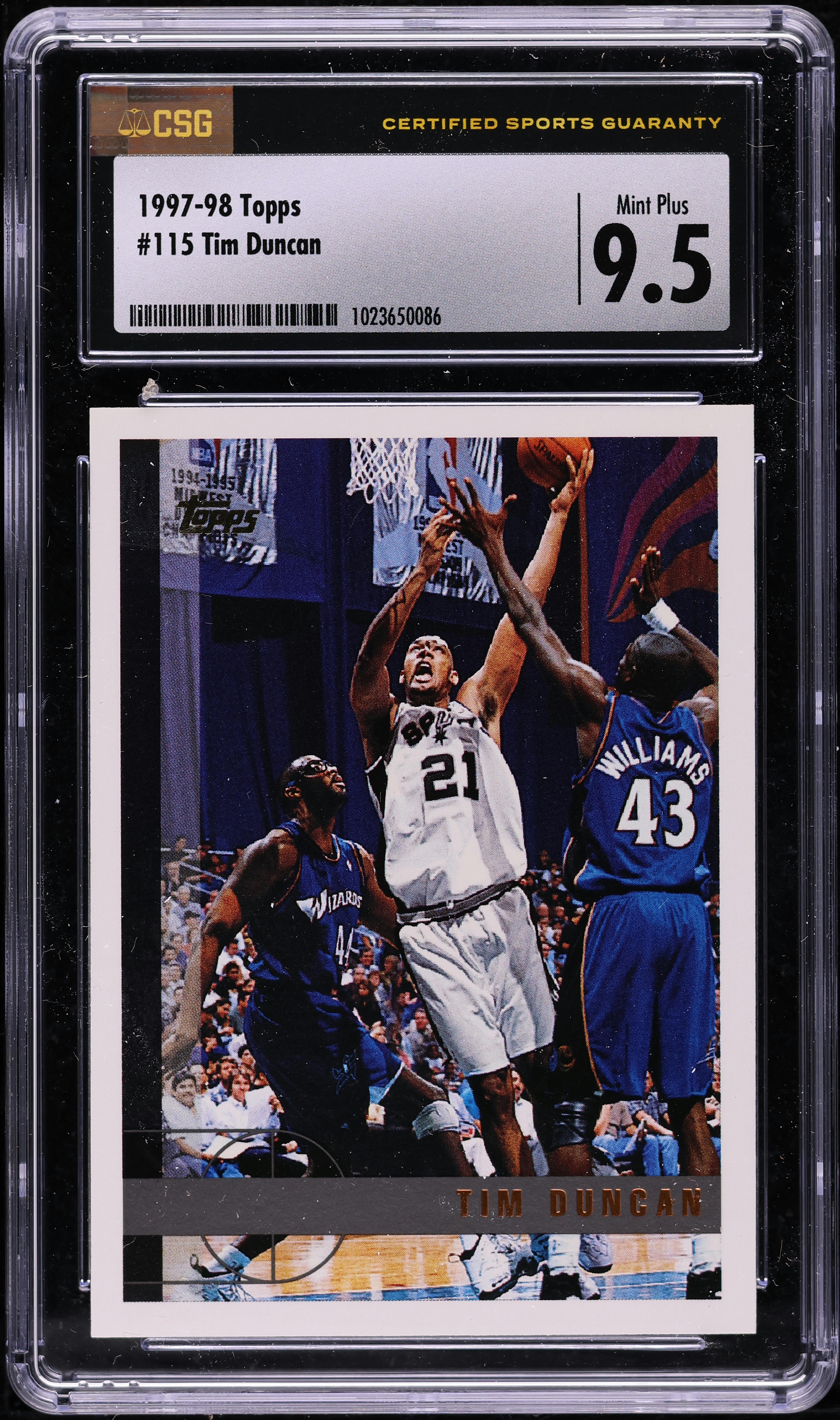 NBAカード ルーキーカード #115 Tim Duncan RC PSA8 NBAカード