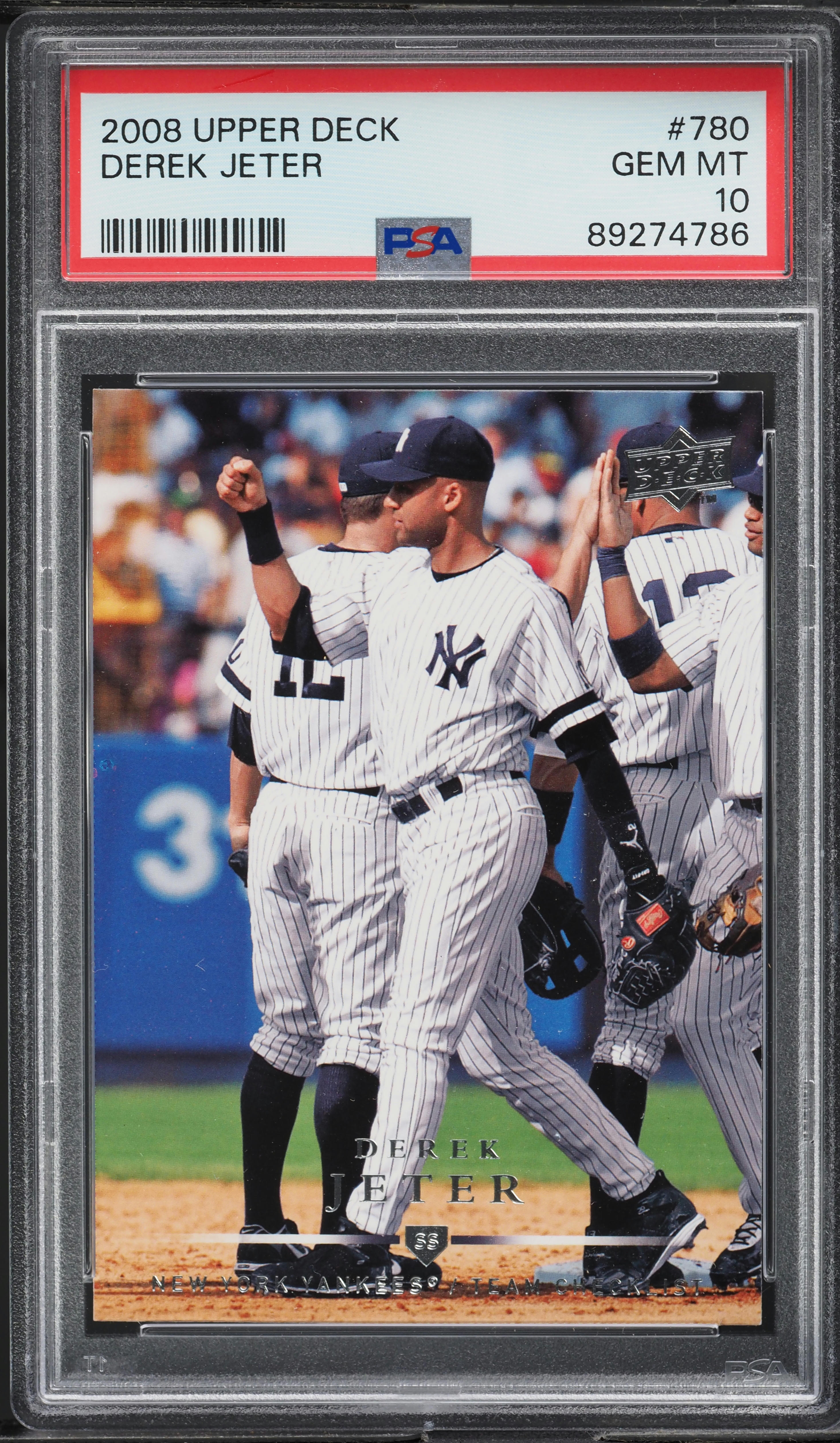 2008 Upper Deck Derek Jeter #780 PSA 10 GEM MINT on Fanatics Collect