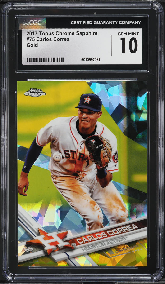 2017 Topps Chrome Sapphire Gold Carlos Correa /5 #75 CGC 10 GEM MINT