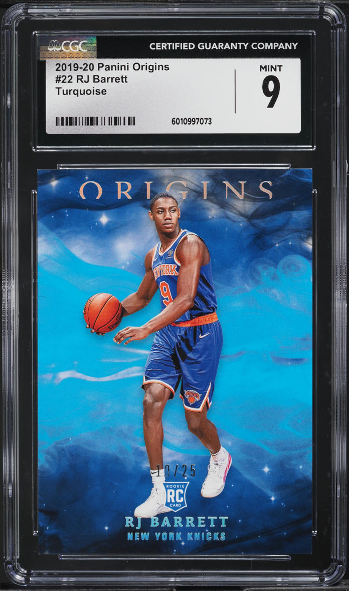 2019 Panini Origins Turquoise RJ Barrett ROOKIE /25 #22 CGC 9 MINT